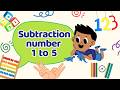 Subtraction for Kids | Subtract Numbers 1 to 5 | Fun Math Learning