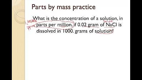 parts by mass and parts by volume