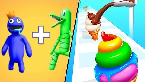 Merge Rainbow 3D Run | Ice Cream Stack / All Level Gameplay: Android,iOS