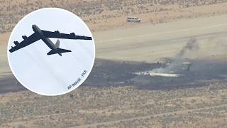 LIVE: Air Force B-52 bomber crashes shortly after takeoff at Edwards Air Force Base in California