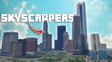 Adding SKYSCRAPERS to our City in Minecraft! 02
