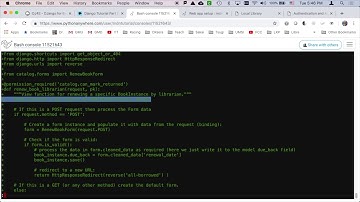 MDN Forms / Renewal Tutorial Walkthrough on PythonAnywhere