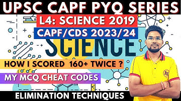 L4: 2019 Science PYQs CAPF AC | UPSC CAPF PYQ Series | UPSC CAPF Science #capfac2023 #capfac #upsc