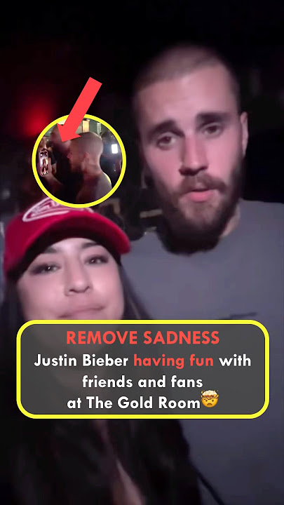REMOVE SADNESS: Justin Bieber having fun with friends and fans at The Gold Room