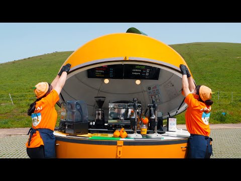 Clean and healthy! Fruit juice making Korean street food