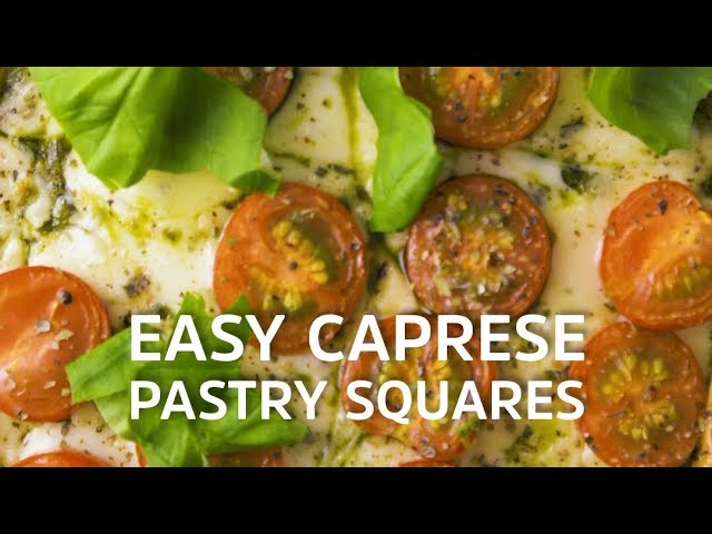 Easy Caprese Pastry Squares