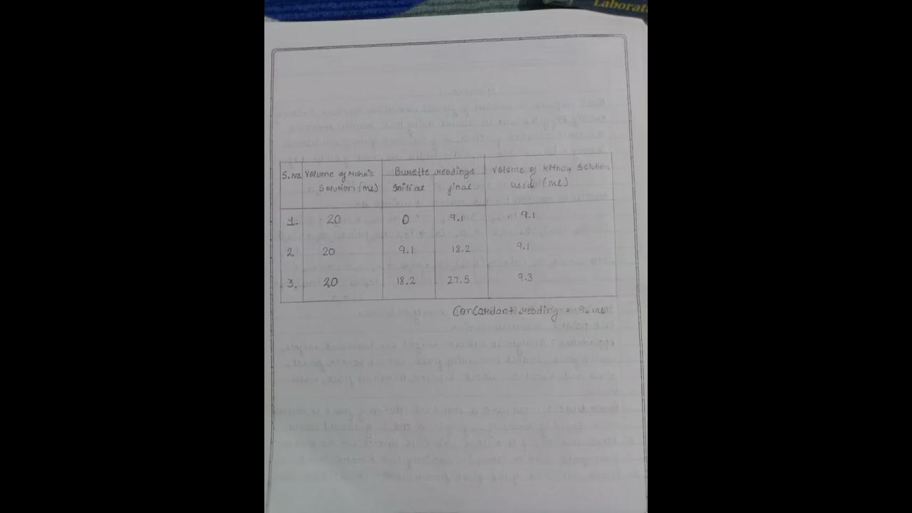 Class 12 Titration practical Mohr's salt against KMnO4 YouTube