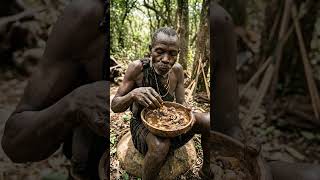 Hadzabe First Bite of Hot Food #Hadzabe #FirstBites #HotFood #shorts #shortsfeed