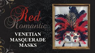 Romantic Red Venetian Masquerade Masks