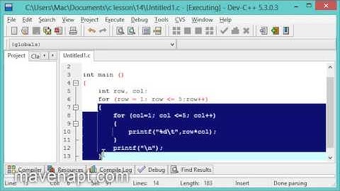 17. C Programming Tutorials in Urdu - Nested loop - Urdu Tutorials