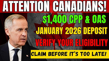 NEW $1,400 CPP & OAS Payments Coming january 2026 — Check Eligibility NOW or Risk Losing Money!