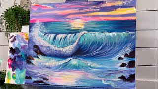 How To Paint A Seascape and Sunset  🌅  step by step Acrylic Painting Tutorial by Joni Young Art 9,800 views 2 months ago 1 hour, 19 minutes