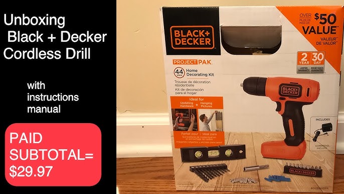 Black & Decker BDCD8PK Drill Project Kit, 8V