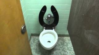 Bathroom Tour: Vintage 1955 Crane Walton and Cromwell Urinal on 18th floor Metro Tower Lubbock TX