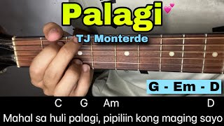Palagi - TJ Monterde (EASY GUITAR TUTORIAL | Basic Chords)