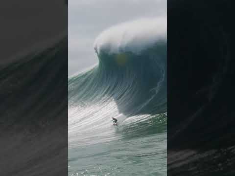 Riding one of the largest waves in the world #EdgeoftheUnknown #shorts