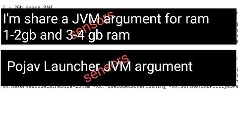 JVM argument | Pojav Launcher Boost Your Fps