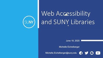 E1. Web Accessibility and SUNY Libraries