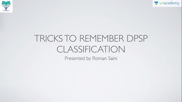 Memory Tricks to remember DPSP Directive Principles of State Policy Classification