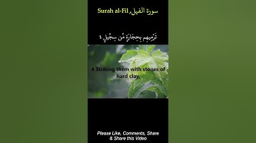 Surah Al-Fil (The Elephant): Arabic, Bangla and English translation/سورة الفيل مكتوبة ماهر المعيقلي