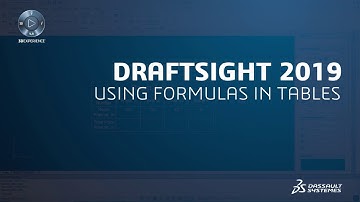 DraftSight 2019: Using Formulas in Tables