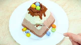 Шоколадная творожная Пасха без выпечки | Пасхальный декор шоколадное гнездо