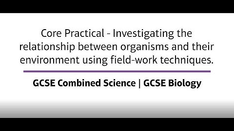 Pearson Edexcel (9-1) GCSE Combined Science GCSE Biology - field work techniques