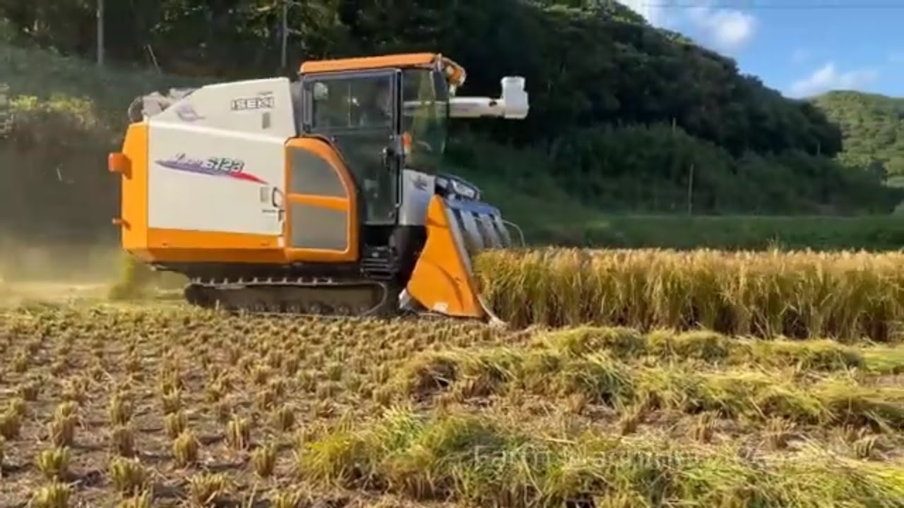 Pink Rice Harvester Mini Rice Harvester Japan