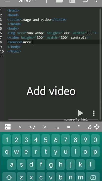 how to add image and video in webpage using HTML