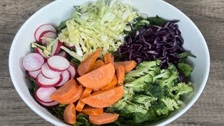 Honey Dill Salad With Feta Cheese & Crunchy Vegetables