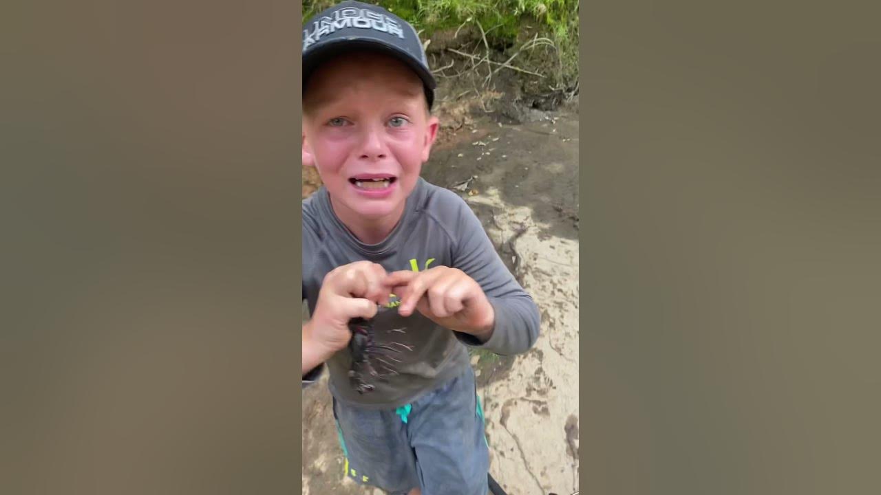 Crawfish bit my finger!