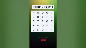 Find FOOT in this word search 🔎 #WordSearch #BrainChallenge #FindTheWord #HiddenWord #puzzletime