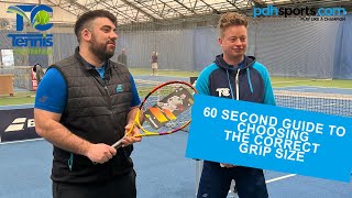 60 second guide to choosing the right tennis racket grip size by pdhsports.com