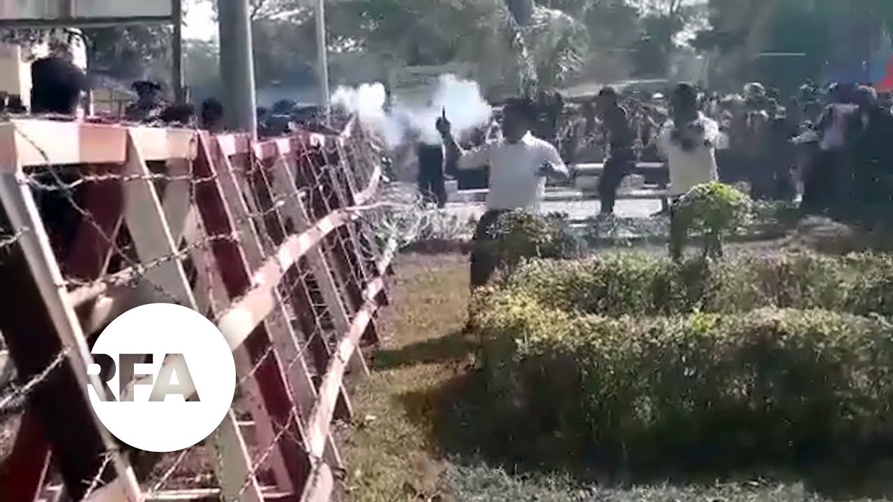 buma hiln Myanmar Police Fire Rubber Bullets at Ethnic Minority Protest | Radio Free Asia (RFA)