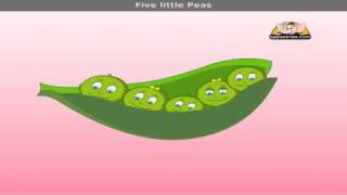 Five Little Peas with Lyrics - Nursery Rhyme