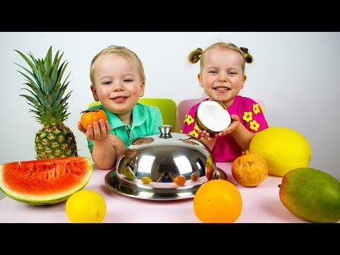 Learn Names of Fruits with Alex and Gaby