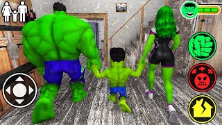 Playing as Hulk Family in Granny House