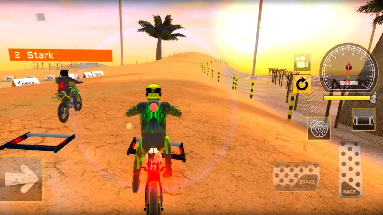 MX Racing Drift Bike Wheelie Game Play Video. [Android Gameplay