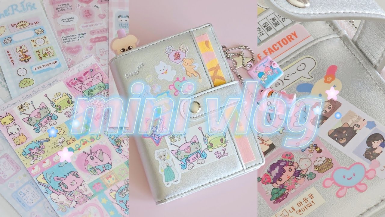 Mini Vlog Sticker mini vlog /ᐠ. .ᐟ\ฅ | journal deco + korean sticker haul - YouTube