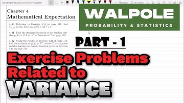 4.40 (a): Variance of Random Variables | Exercise Solution of Probability & Statistics by Walpole 9