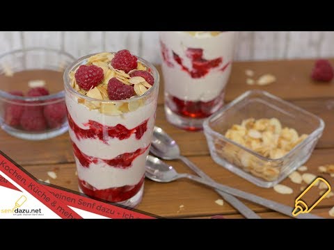 Spekulatius Dessert Creme Rezept | Nachtisch zu Weihnachten selber machen - einfach & mit Himbeeren. 