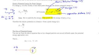 Chapter 19, Electric Potential & Energy for Point Charges