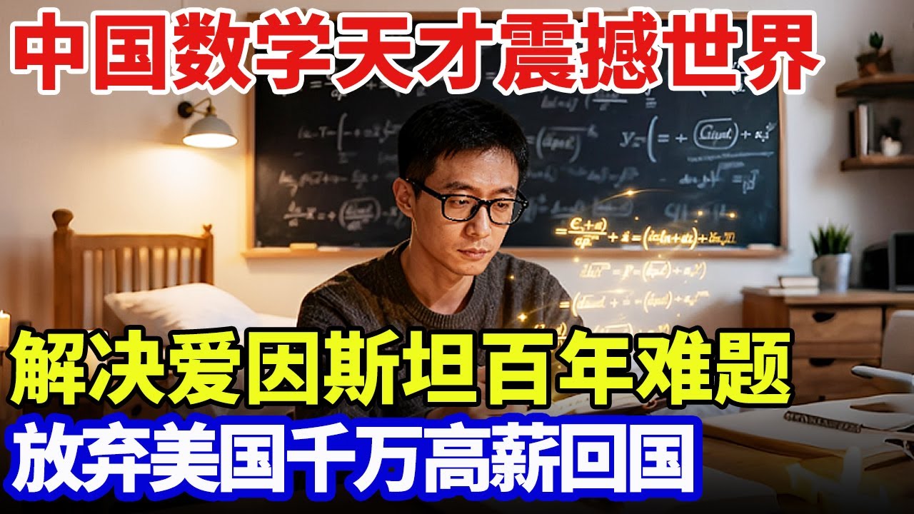中国数学天才震撼世界，解决爱因斯坦百年难题，年仅27岁，放弃美国千万高薪回国【大科学】