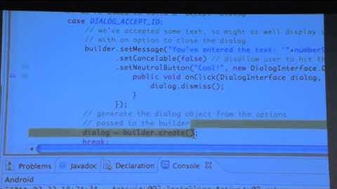 Lecture 4: Android, continued - CSCI E-76 2011 - Harvard Extension School