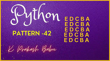 PYTHON PATTERN PROGRAM 42
