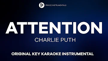 Charlie Puth - Attention [ Original Key Instrumental Karaoke ]