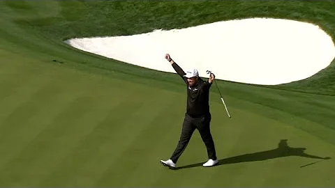 Shane Lowry drops in 29-footer for birdie at Waste...