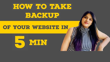How to take backup of your Wordpress files.