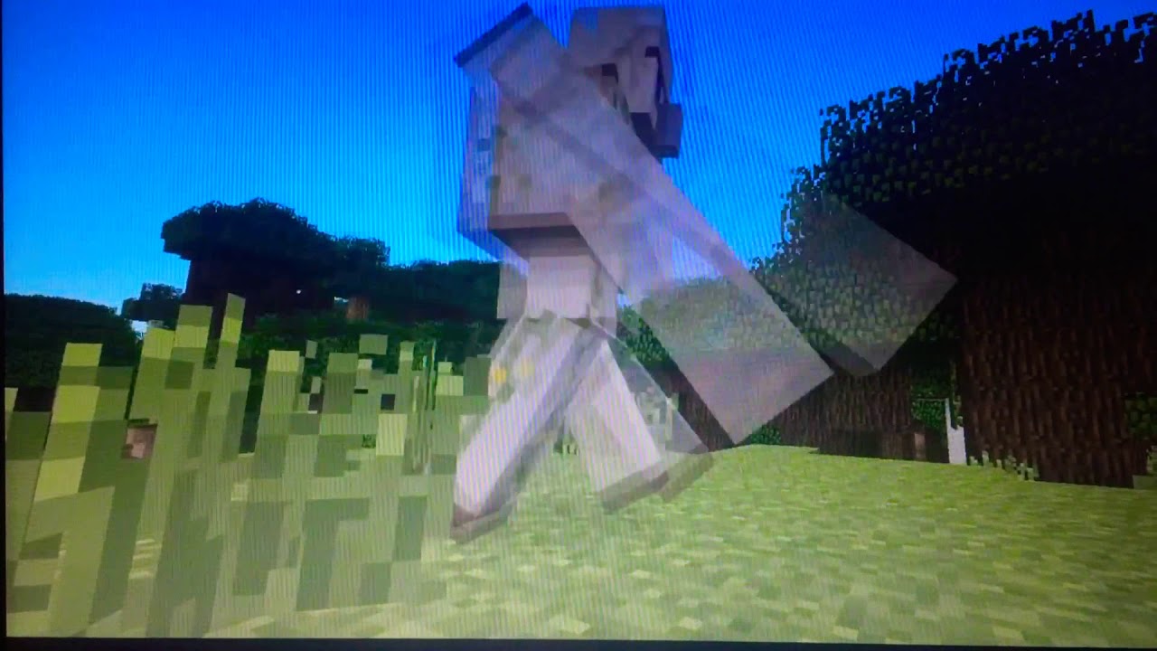 Golem Minecraft Iron Golem protecting villagers part 1 YouTube