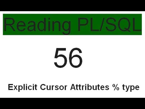 Explicit Cursor Attributes type 56